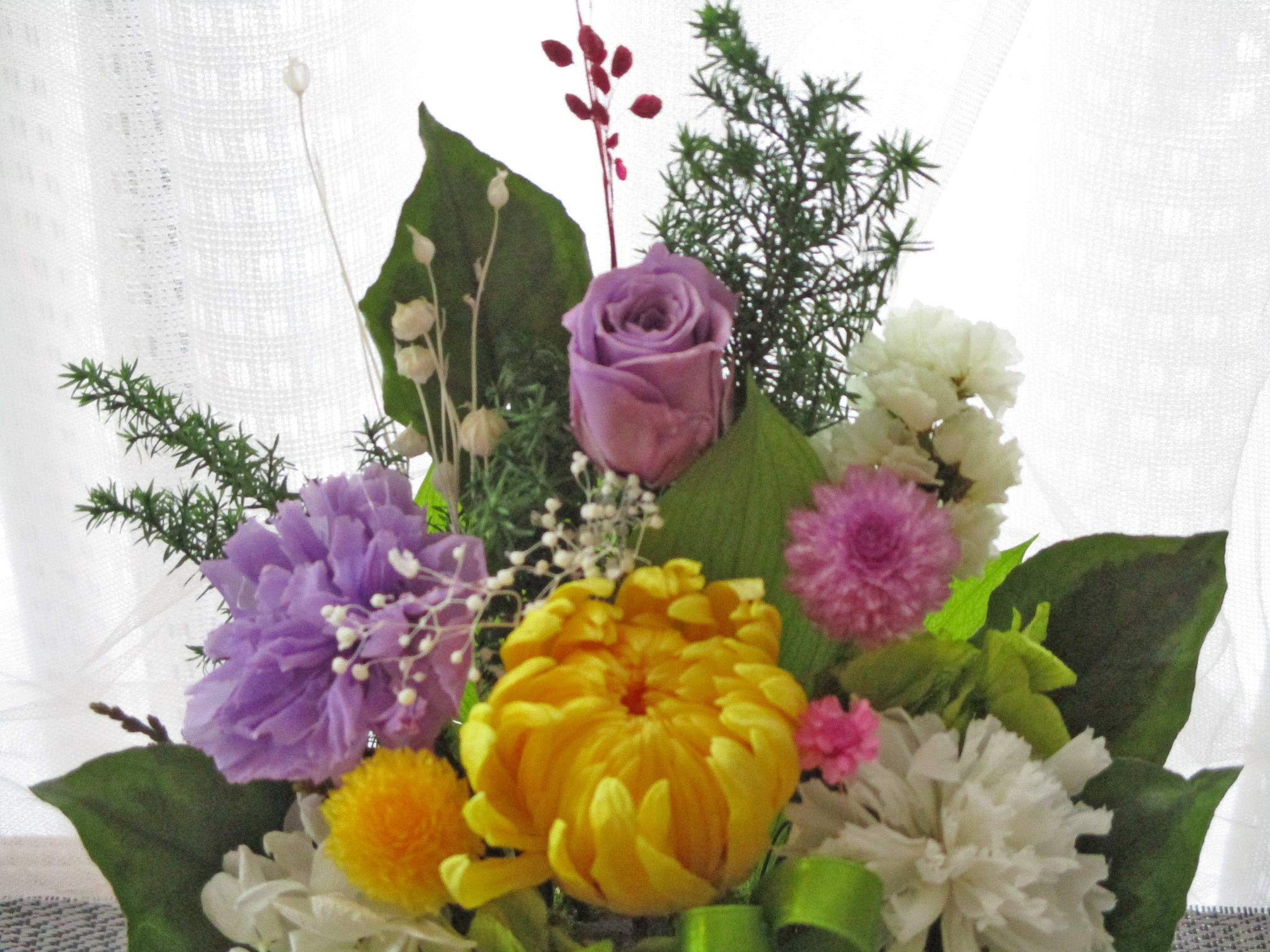 Amazon｜プリザーブドフラワー仏花 仏壇用 一対 ギフト 一周忌