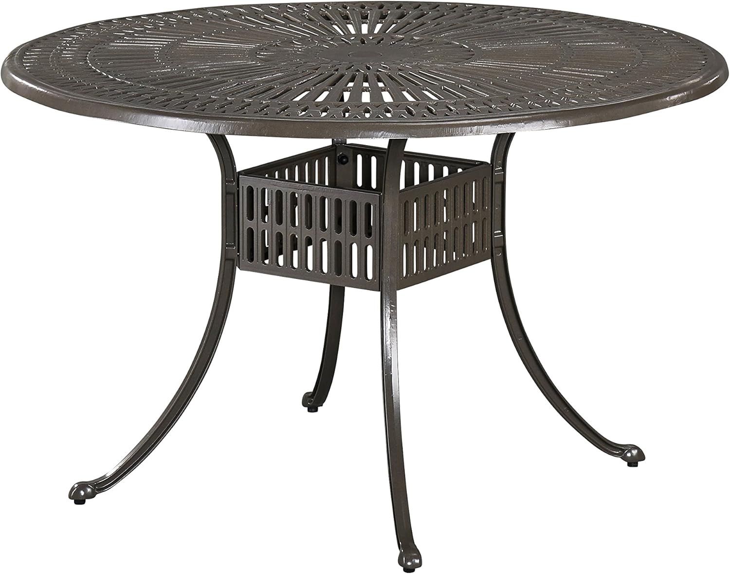 Homestyles Grenada Khaki Gray Outdoor Dining Table