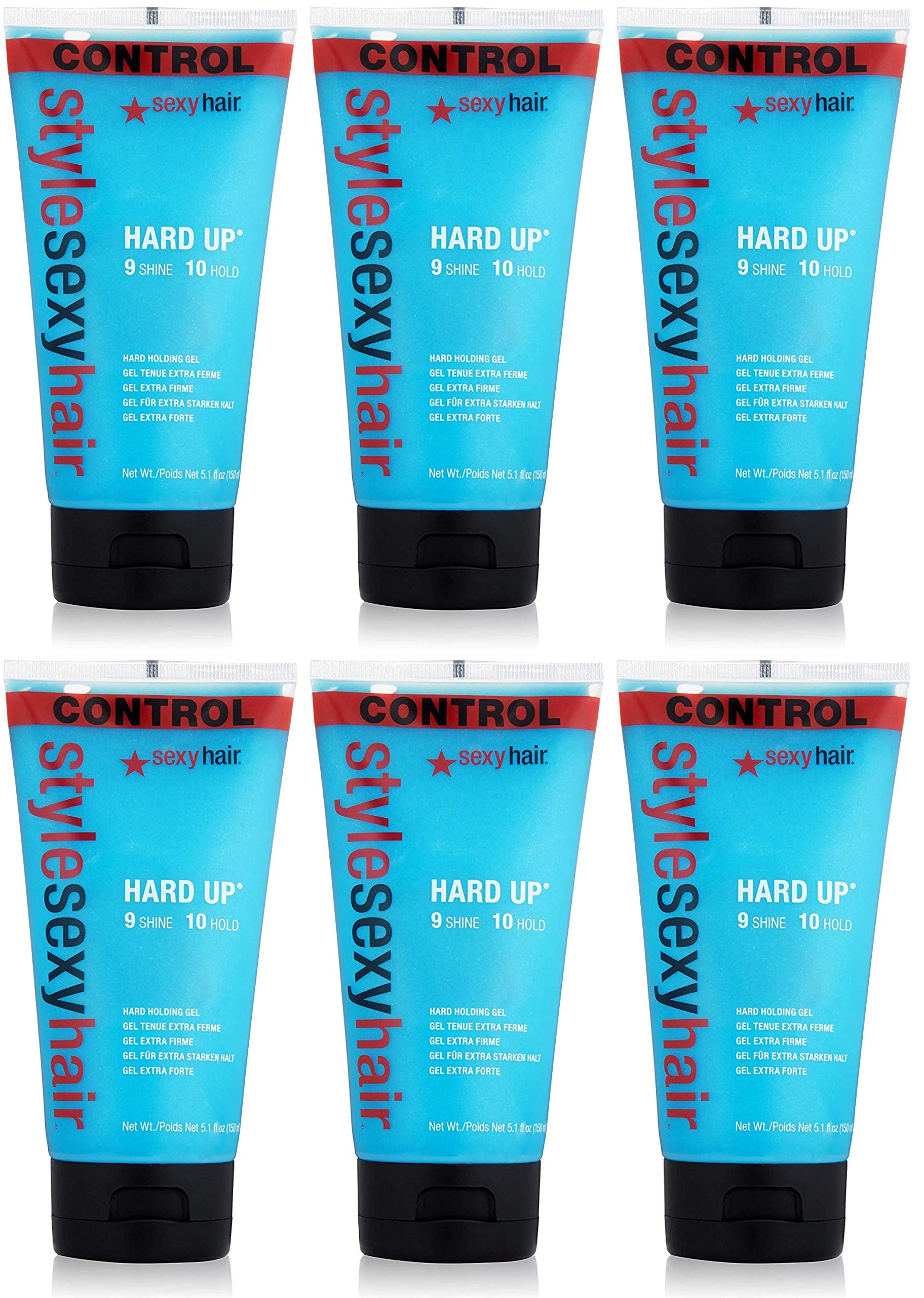 Sexy Hair 6 er Pack Sexy Hair Hard Up Gel 150 ml