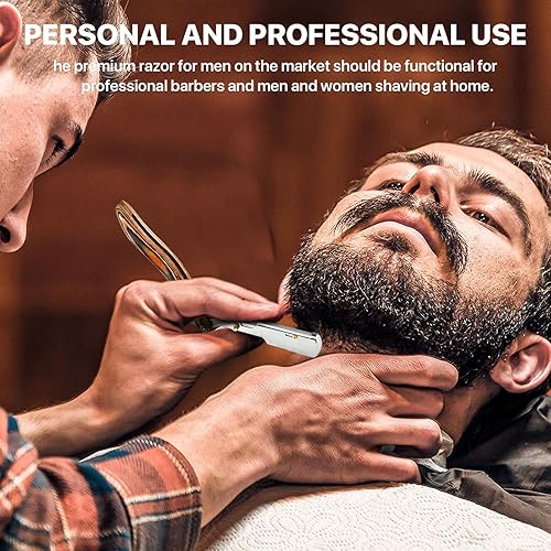 Miniatura 2 de Maquinillas de afeitar manuales afeitadora de mango de secoya afeitadora para hombres afeitadora peluquero profesional Corte de pelo Cuchillo de
