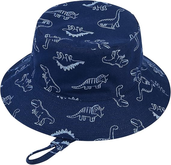 Durio Baby Toddler Sun Hat Kids Bucket Hats UPF 50+ Sun Protection Summer Beach Hat for Infant Baby Boy Girl Gifts 2Pack 2Pack Royal Blue/Beige 4-8T