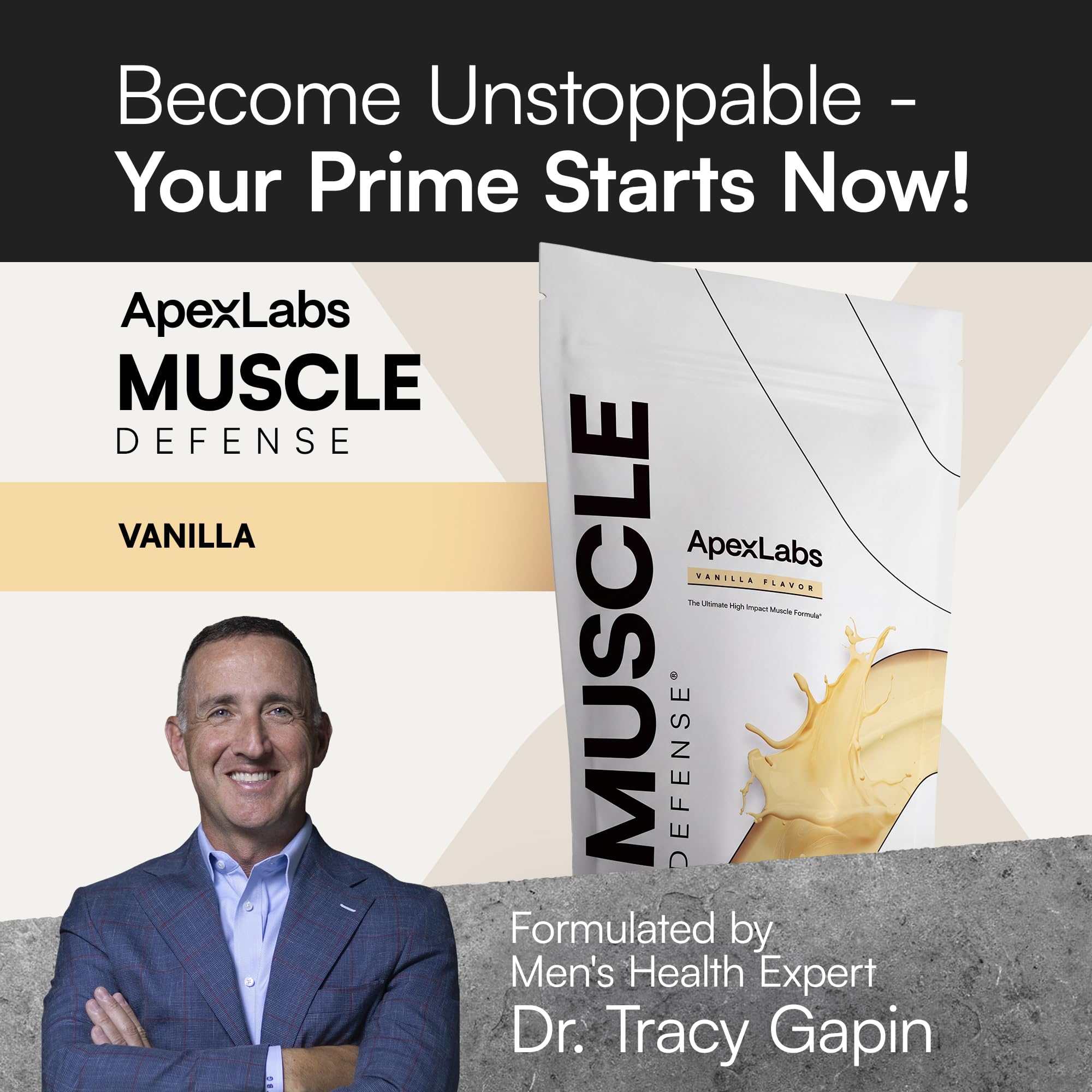 ApexLabs Muscle Defense - Hydrolized Whey Protein, HMB, Leucine, Velocitol — Amazon image 2