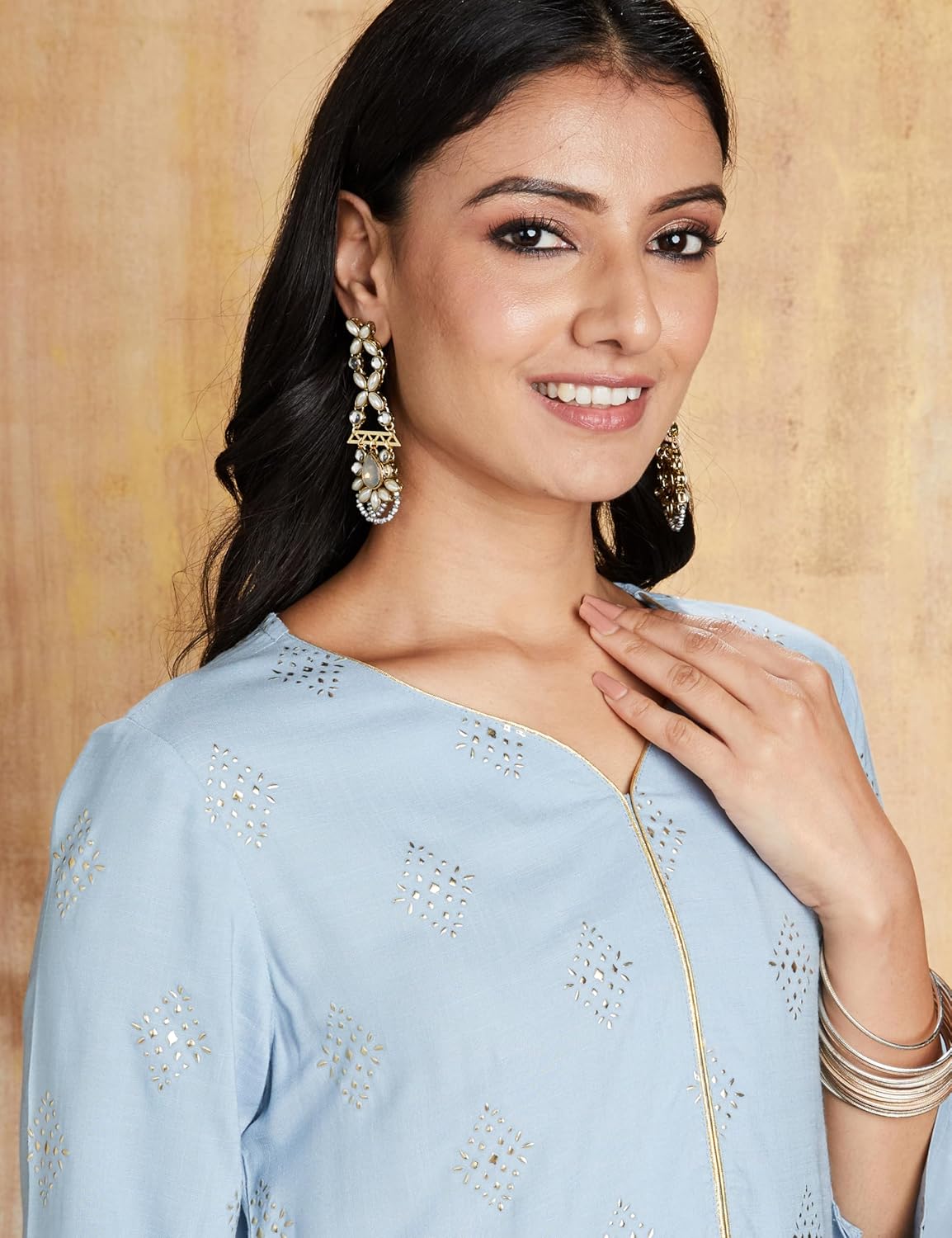 Amazon Brand - Myx Women's Printed Kurta and Pant Set in Rayon offers donot miss