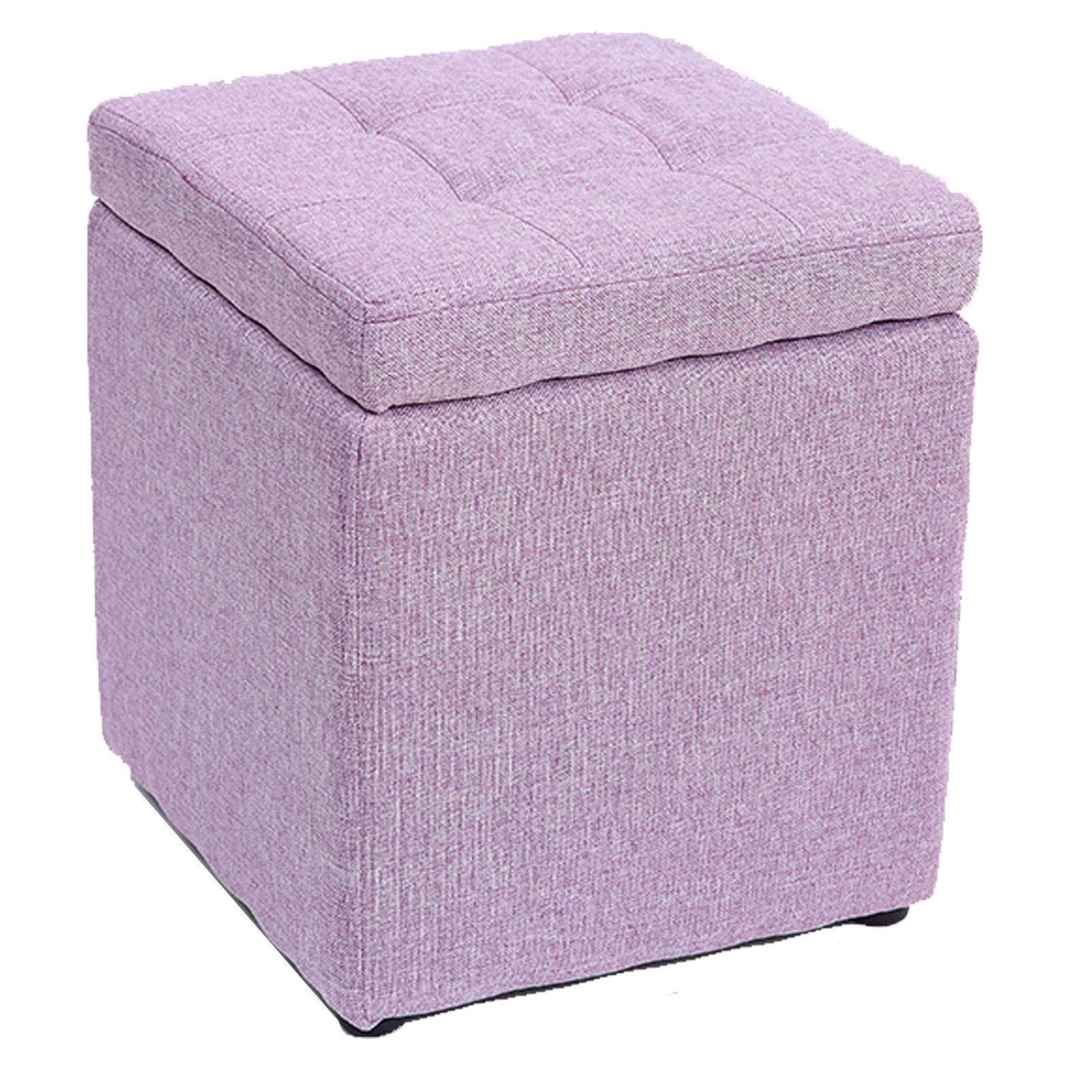 Pouf en bois de rangement antidérapant pour petits salons encombrés