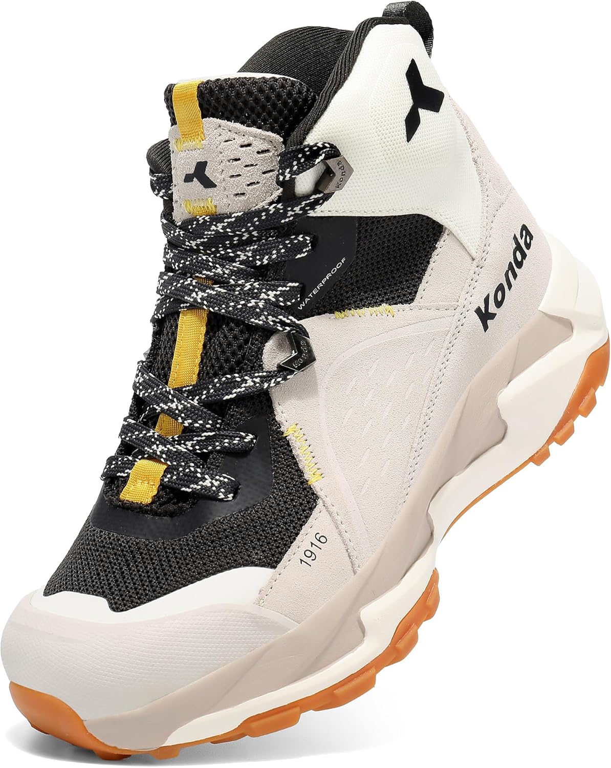 Men’s Waterproof Hiking Boots Suede Leather Lightweight Outdoor Shoes Breathable Trail Trekking Footwear KHB1916