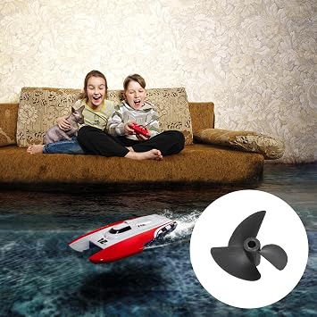 sourcing map RC Boat Propeller, 3 Blades Propellers Pitch CW Clockwise Rotating Drill Propeller with Copper Sleeve for RC Boat, DIY Ship Model