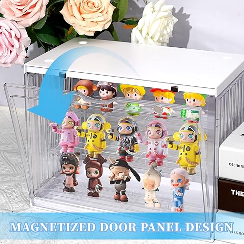 Miniatura 4 de Vitrina para mini figuras de acción, 3 capas de protección a prueba de polvo, caja ciega de almacenamiento, colección de escaparate de