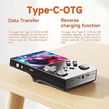 R40 Retro Handheld Game Console with Storage Case - Open Source System,3.5 IPS Screen, 18,000+ Classic Games, 128G TF Card, 3000mAh Battery, Portable Gaming Player for Travel, Black