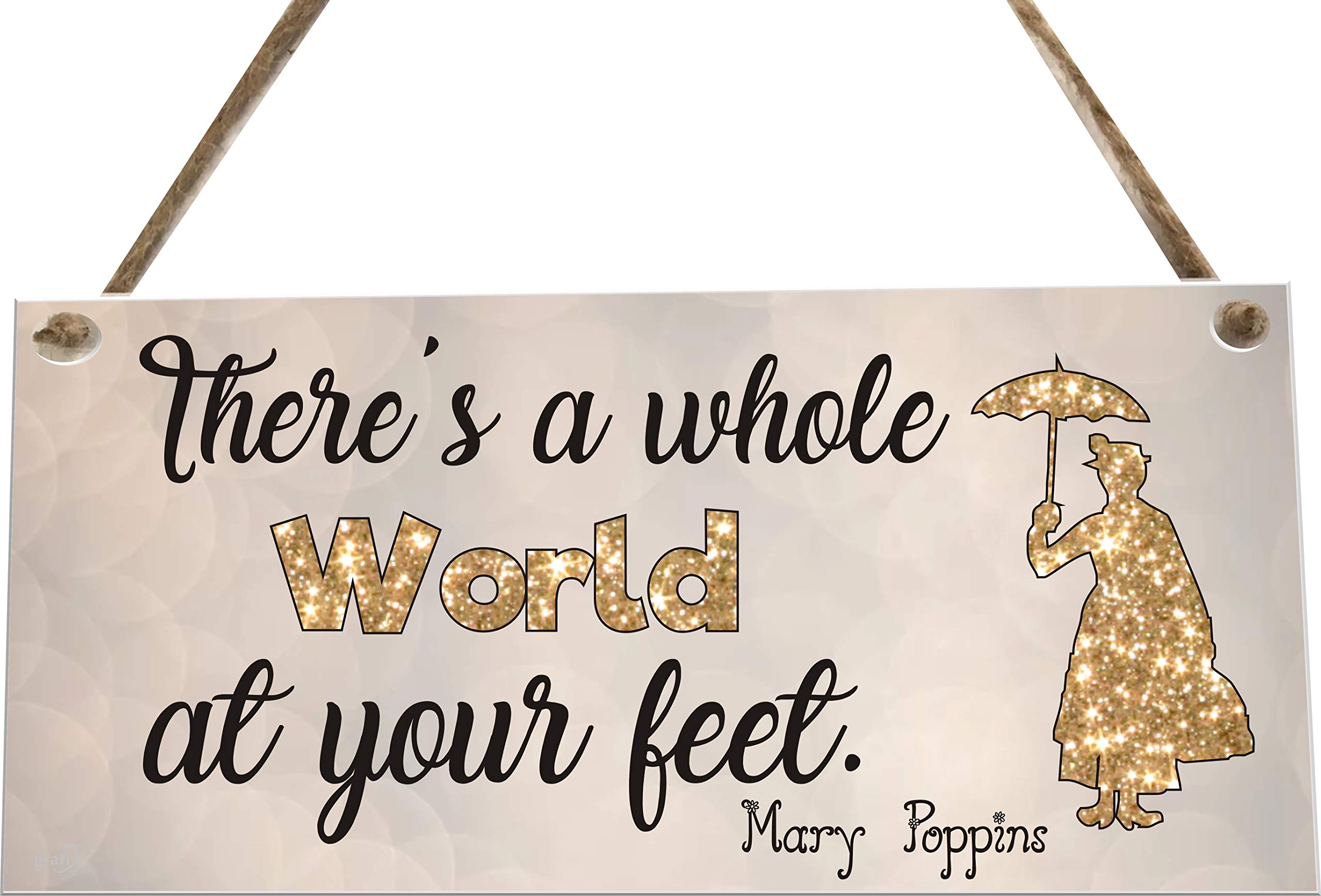 Inspired By Walt D Mary P quote Novelty Metal Plaque Sign keepsake Gift