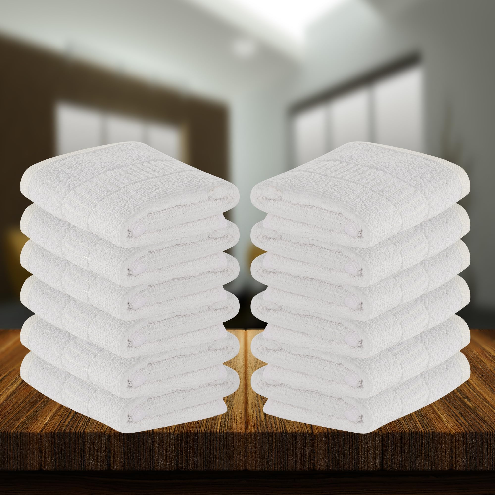 Kuber Industries (Set of 12) Face Towel | Small-14x21 Inch | Hand Napkins For Man & Women | Hand Towel For Facewash, Gym | Face Towel For Kids | Towels for Daily Use | White-picture-47