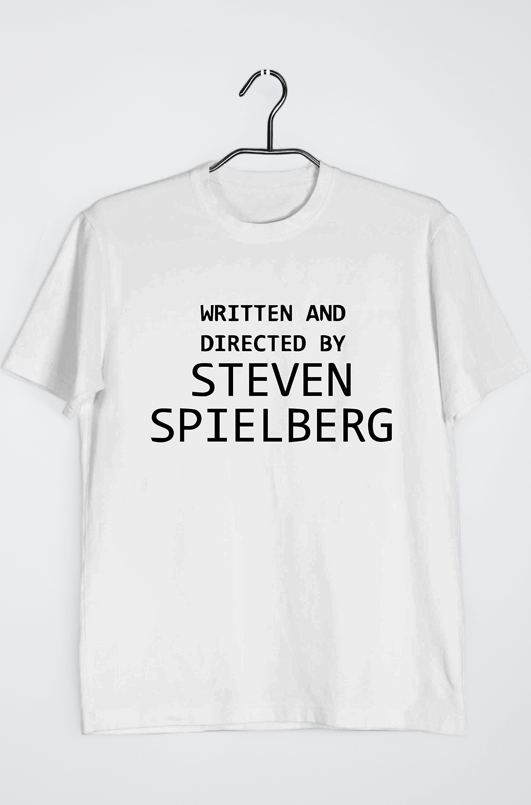 Hollywood T-Shirt for Men | Written & Directed by Steven Spielberg | Movies | Regular Fit for Men Sizes S to 4XL|