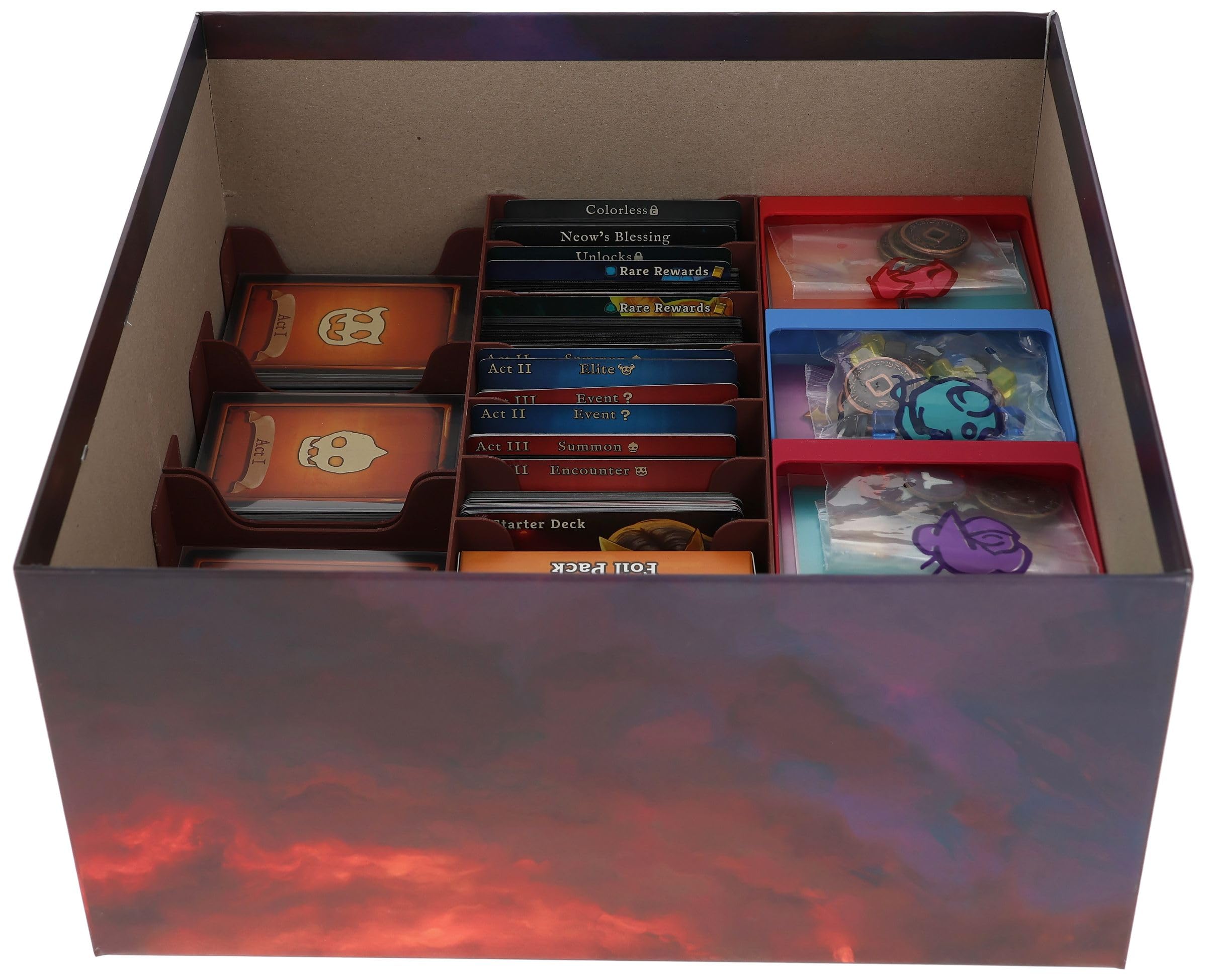 Feldherr Organizer kompatybilny z Slay The Spire: Gra planszowa - Wkładka do pudełka z grą planszową Collector's Edition - Łatwiejsze sortowanie - Szybsza konfiguracja gry - Lepsze wrażenia z gry