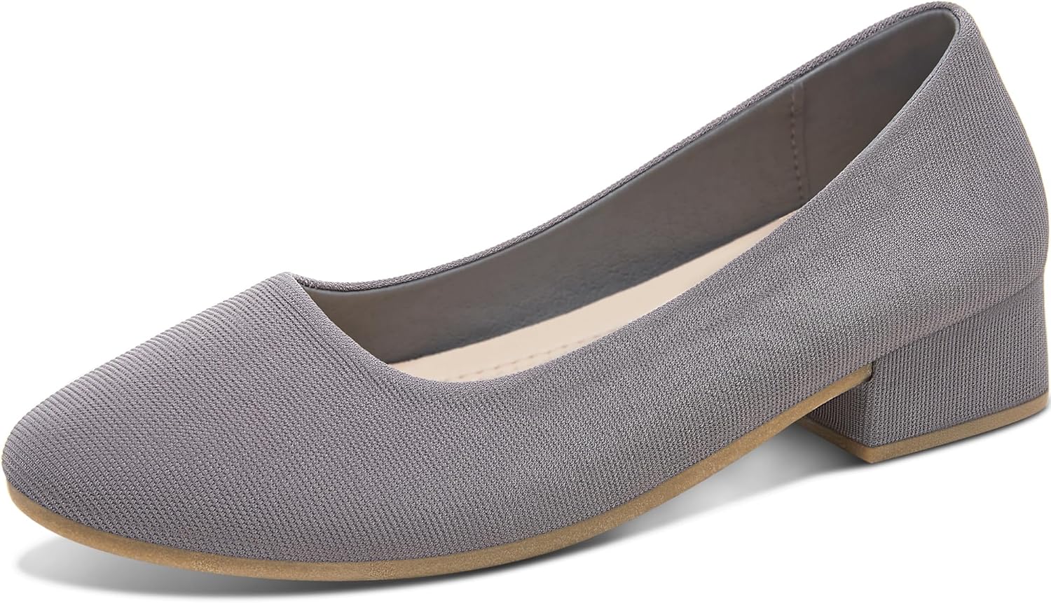 ALTOCIS Women’s Low Block Chunky Heels Pumps Ladies Elegant Closed Round Toe Pumps Shoes Low Platform Office Pumps Shoes