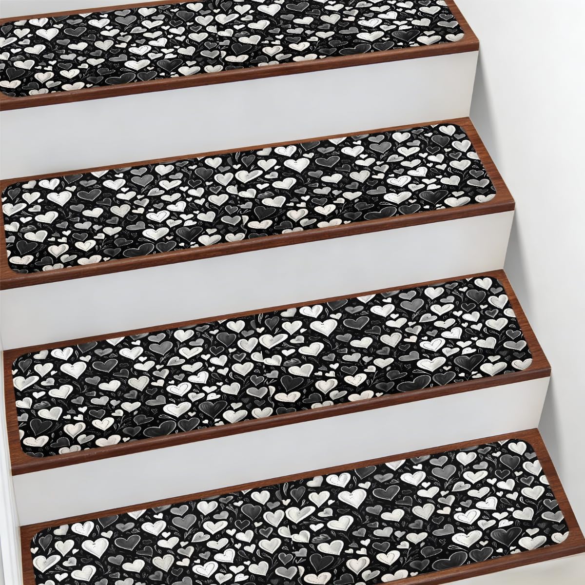 Protectores de escalera antideslizantes Mexpekil de 7.8x30" para evitar caídas en interiores