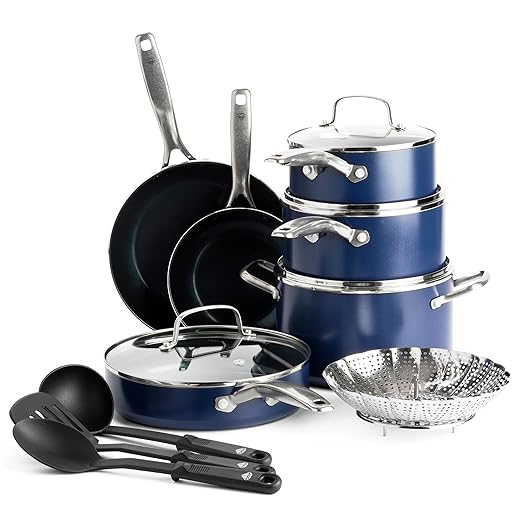 Blue Diamond Pan CC001951-001 köksredskap set, blå 14 st blå