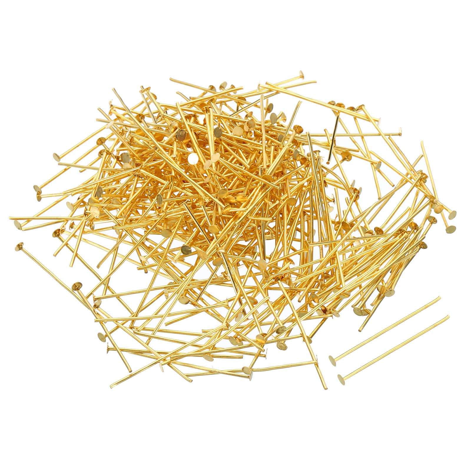 PATIKIL Chandelier Connector Clip Pins, 320 Pack 31mm Length Chandelier Replacement Prism Aluminium Pins for Fastening Suncatcher Crystals Parts, Golden