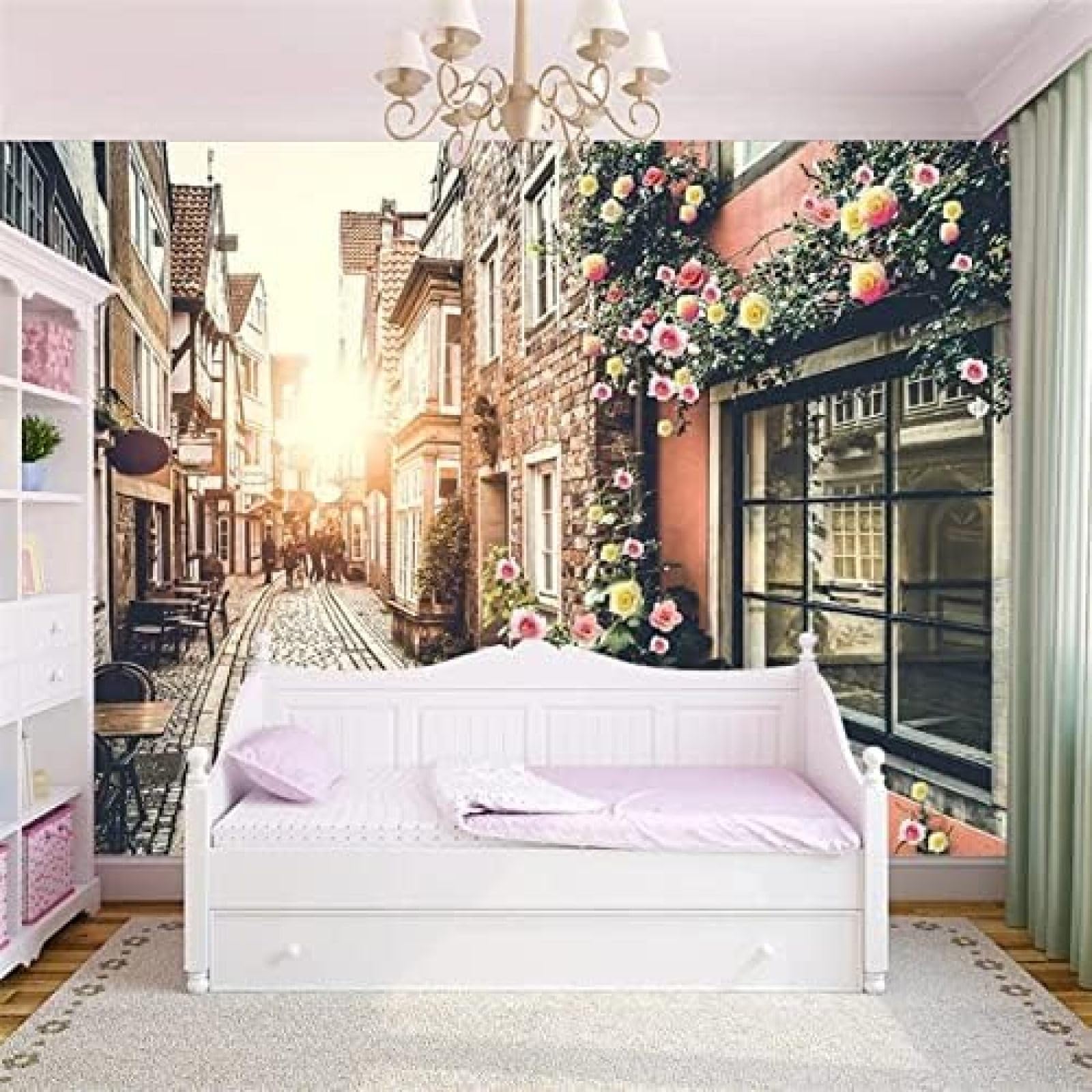 Papier peint 3D panoramique salon chambre 430x300 cm City Romance