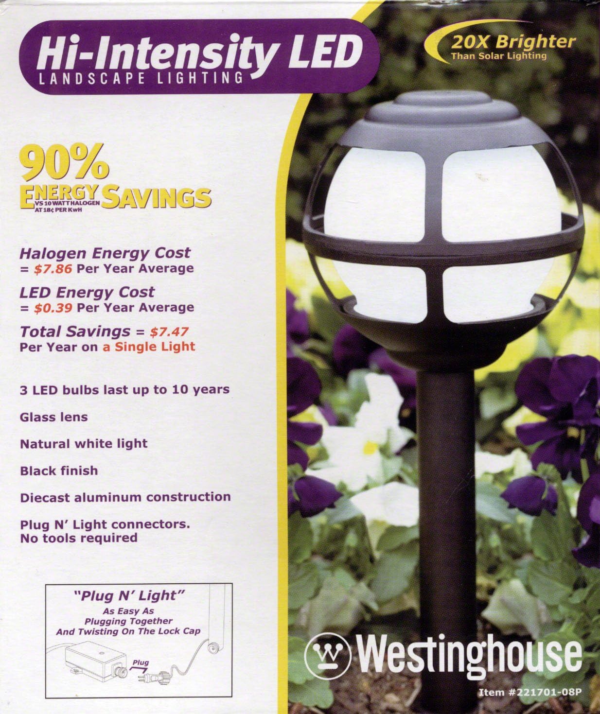 Westinghouse HiIntensity LED Landscape Lighting Black