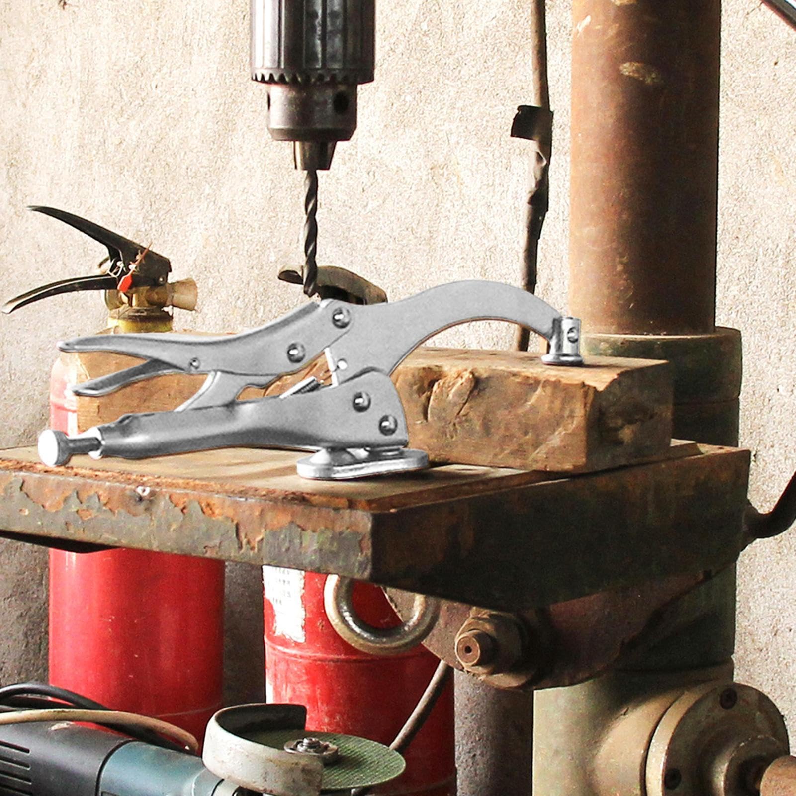 Serre-joint Pour Perceuse à Colonne - 23 Cm, Libération Rapide, Anti-rouille - Accessoire Atelier
