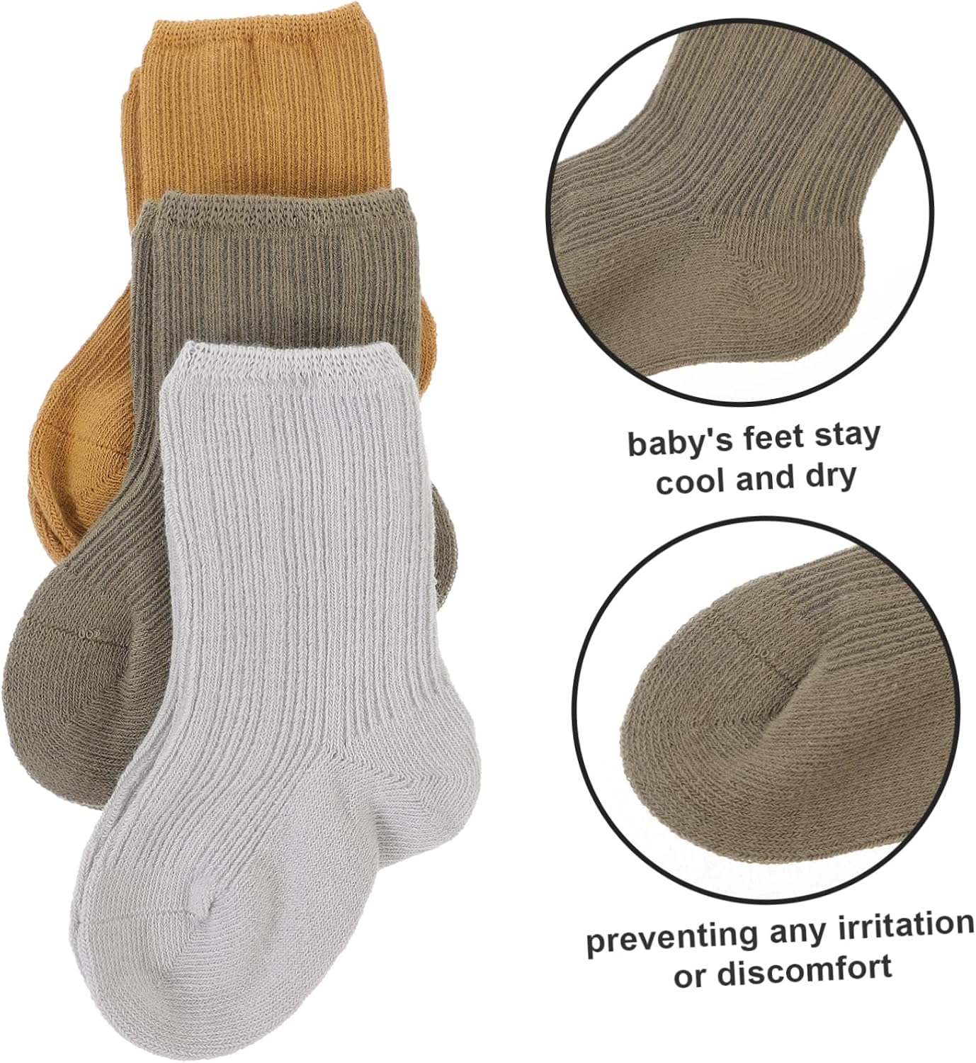 Toyvian 3pairs Warm Socks Soft Breathable Boy Girl Socks for Newborns s Months for Comfort and Skin