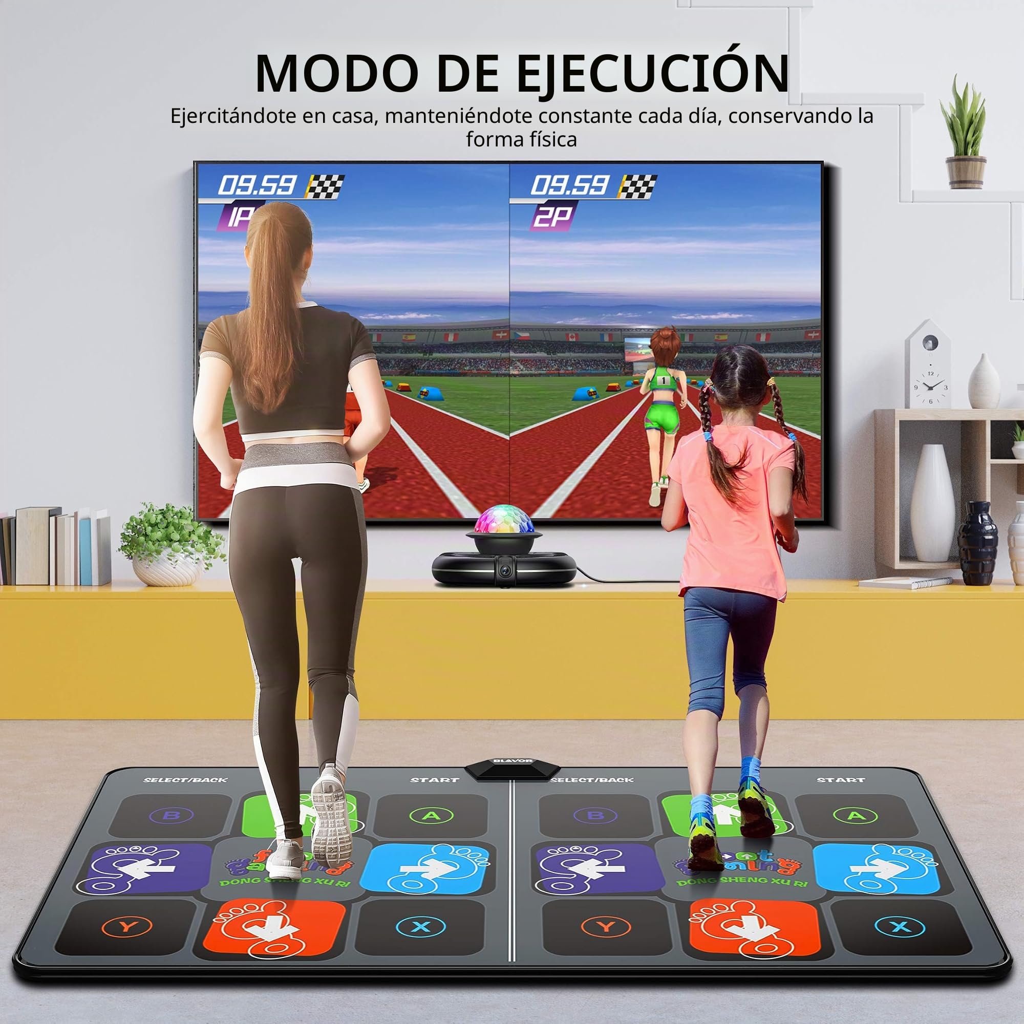 FWFX Alfombrilla de baile electrónica para TV - Almohadilla de baile inalámbrica doble/simple con cámara HD, juegos de baile familiares para niños y adultos, cumpleaños para niños y niñas