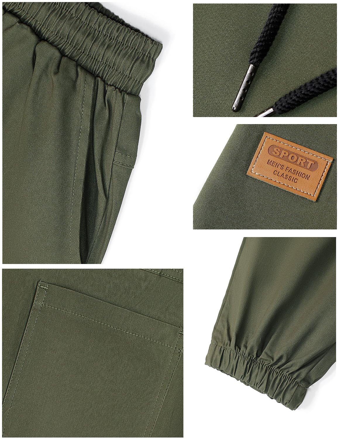 VMSUCIJ Pantaloni Jogging Uomo Pantaloni Casual Cotone Pantaloni Sportivi con Elastico in Vita con Tasche S-XXL