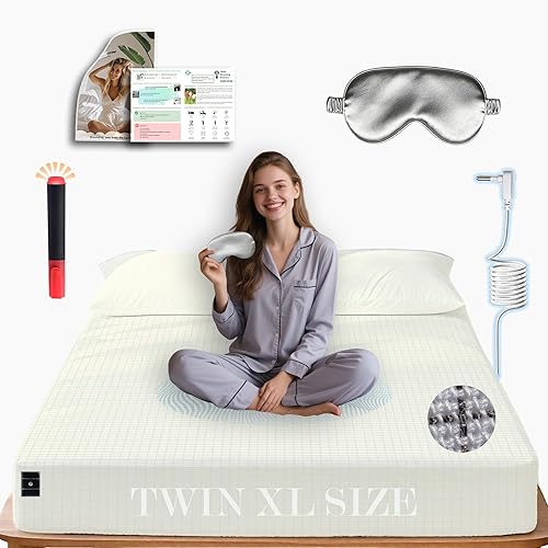 Miniatura 23 de Ali King Sábanas de Conexión a Tierra - Tamaño Individual, Algodón Suave con Fibra de Plata, Bolsillo Profundo de 15 Pulgadas, Sábanas Ajustables