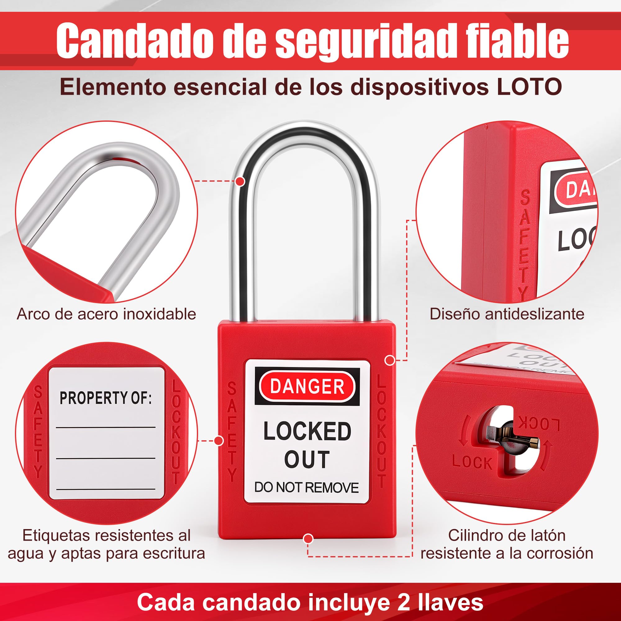 Disyuntor eléctrico Lockout Tagout Kit, Bloqueo de seguridad uso industrial con sistemas de bloqueo