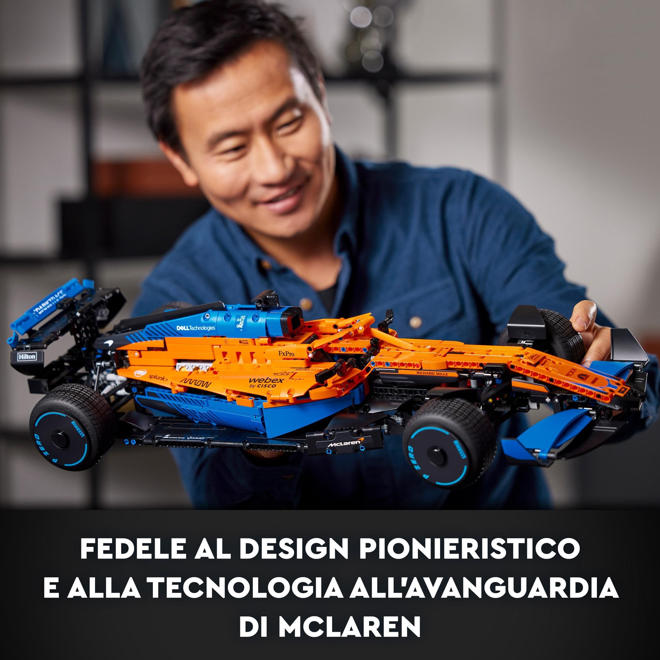 LEGO Technic Monoposto McLaren Formula 1, Replica dell'Auto Supercar per Adulti da 1.434 Pezzi, Idea Regalo per Lui, Lei, Uomo e Donna, Modellino da Costruire di Macchina da Corsa da Collezione 42141