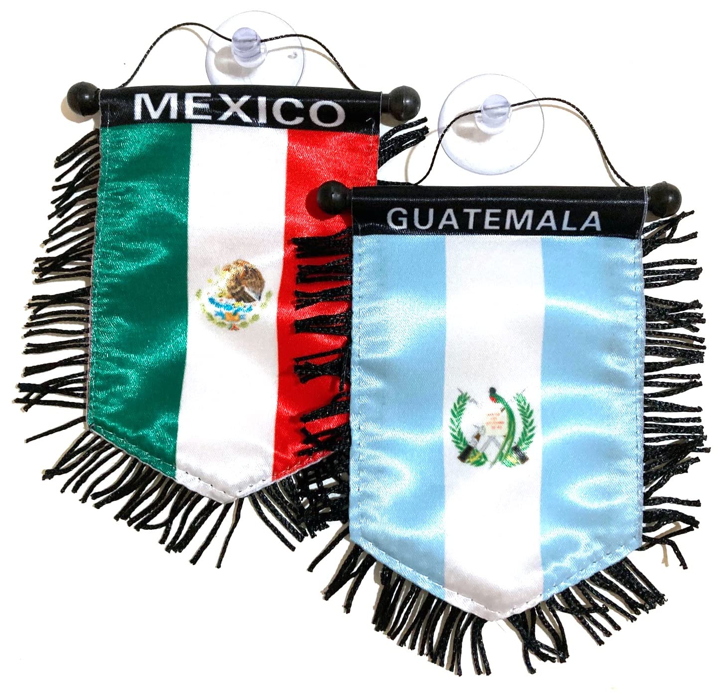 Guatemala flag Mexico flag for car home wall decor door window decoration mini Banner Accessories decoration small flag (Mexico Guatemala)