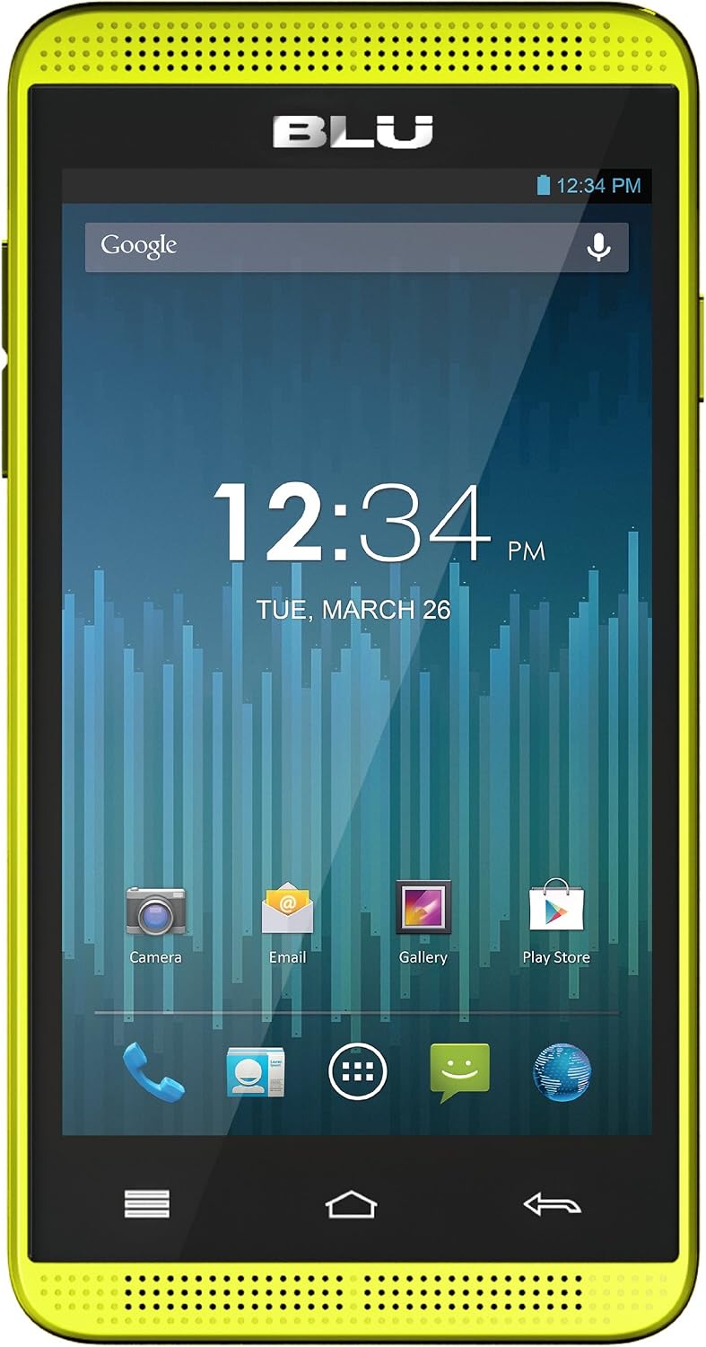 BLU Dash Music 4.0 D272a Unlocked Dual SIM Phone (Yellow)