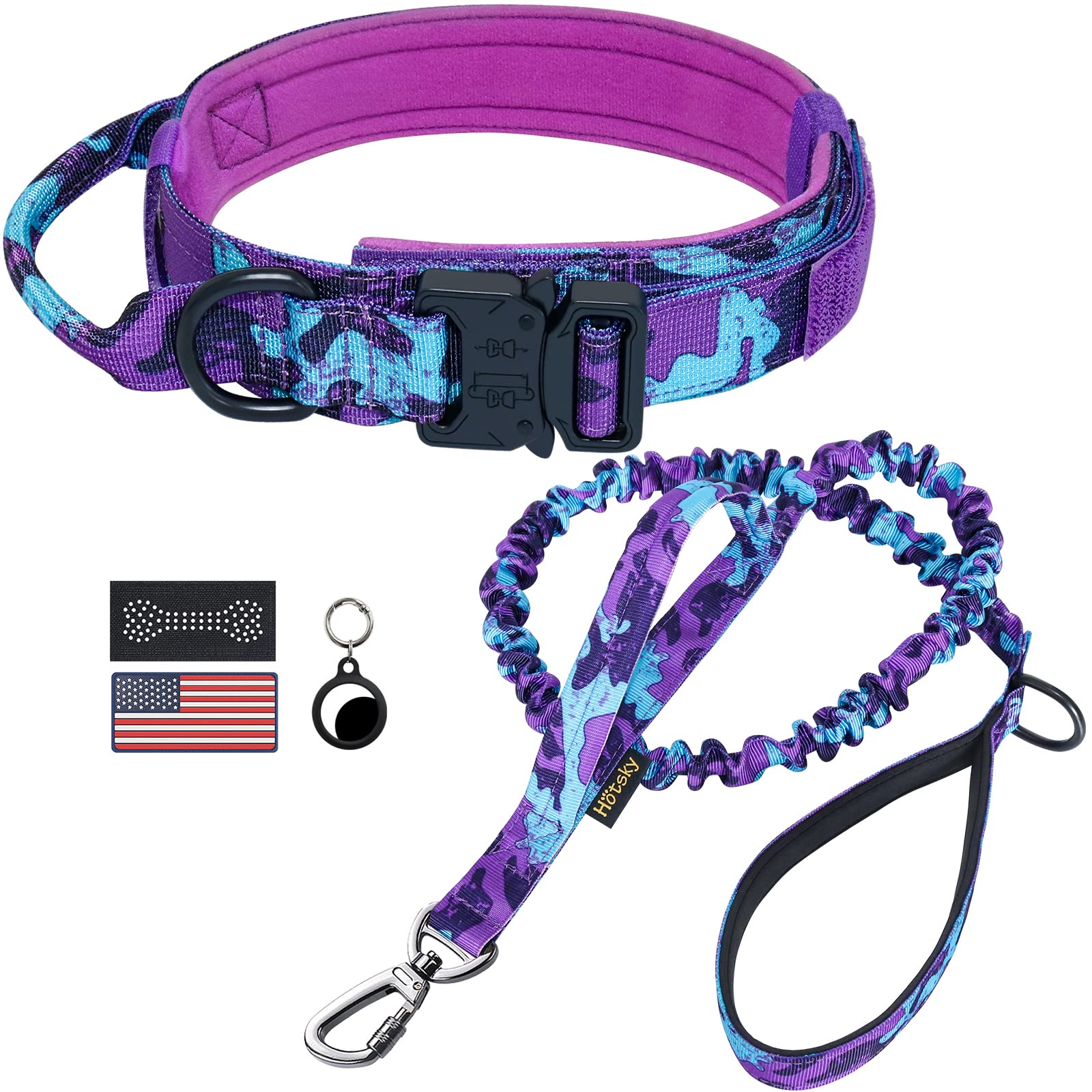 Hotsky Tactical Collar Leash Airtag Handle