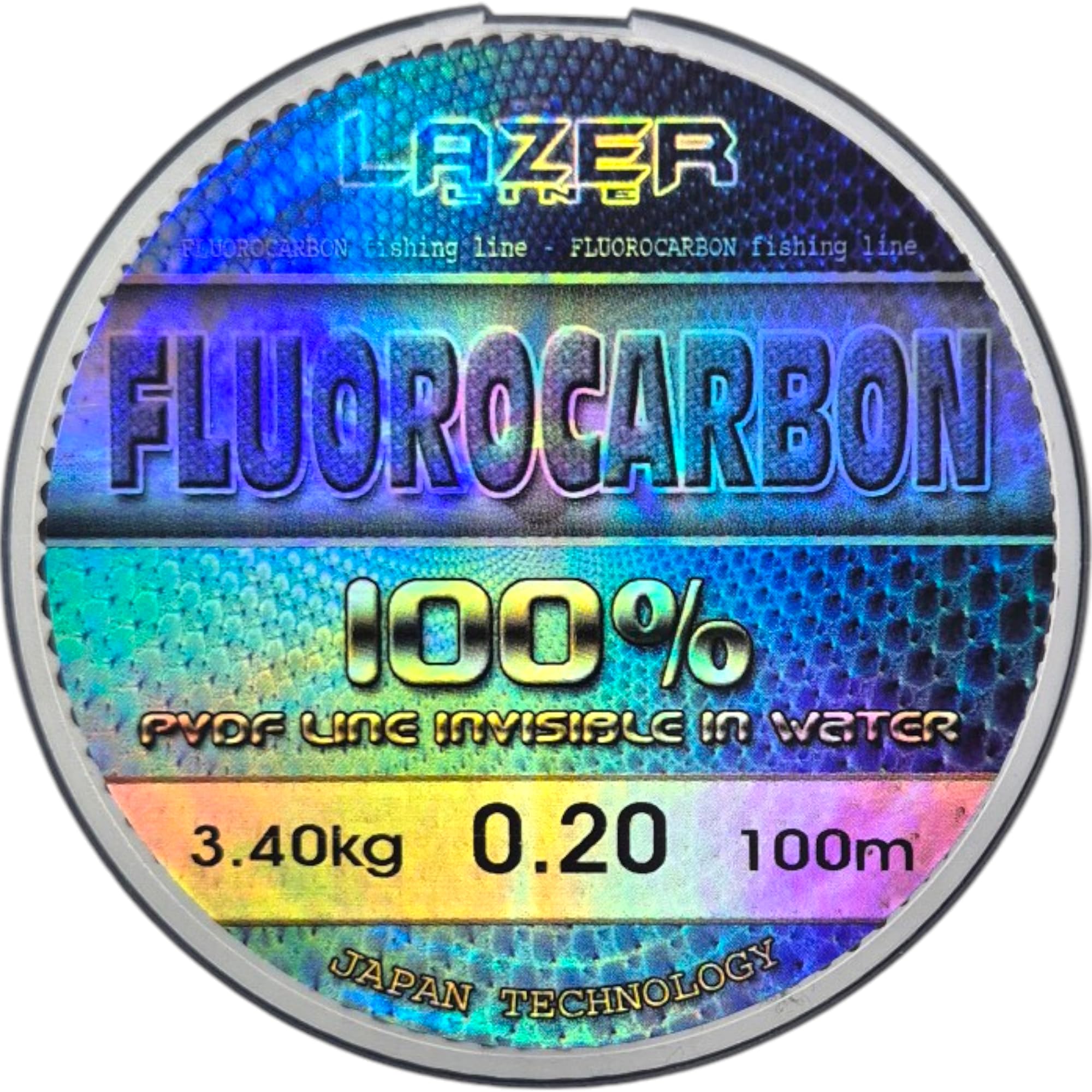 Fluorokarbonowa żyłka wędkarska o średnicy 100 m, 0,20 mm, test 3,4 kg, przezroczysta żyłka przyponowa do szczupaków, sandaczy, okonia, pstrągów, karpi, przyponów fluorokarbonowych,