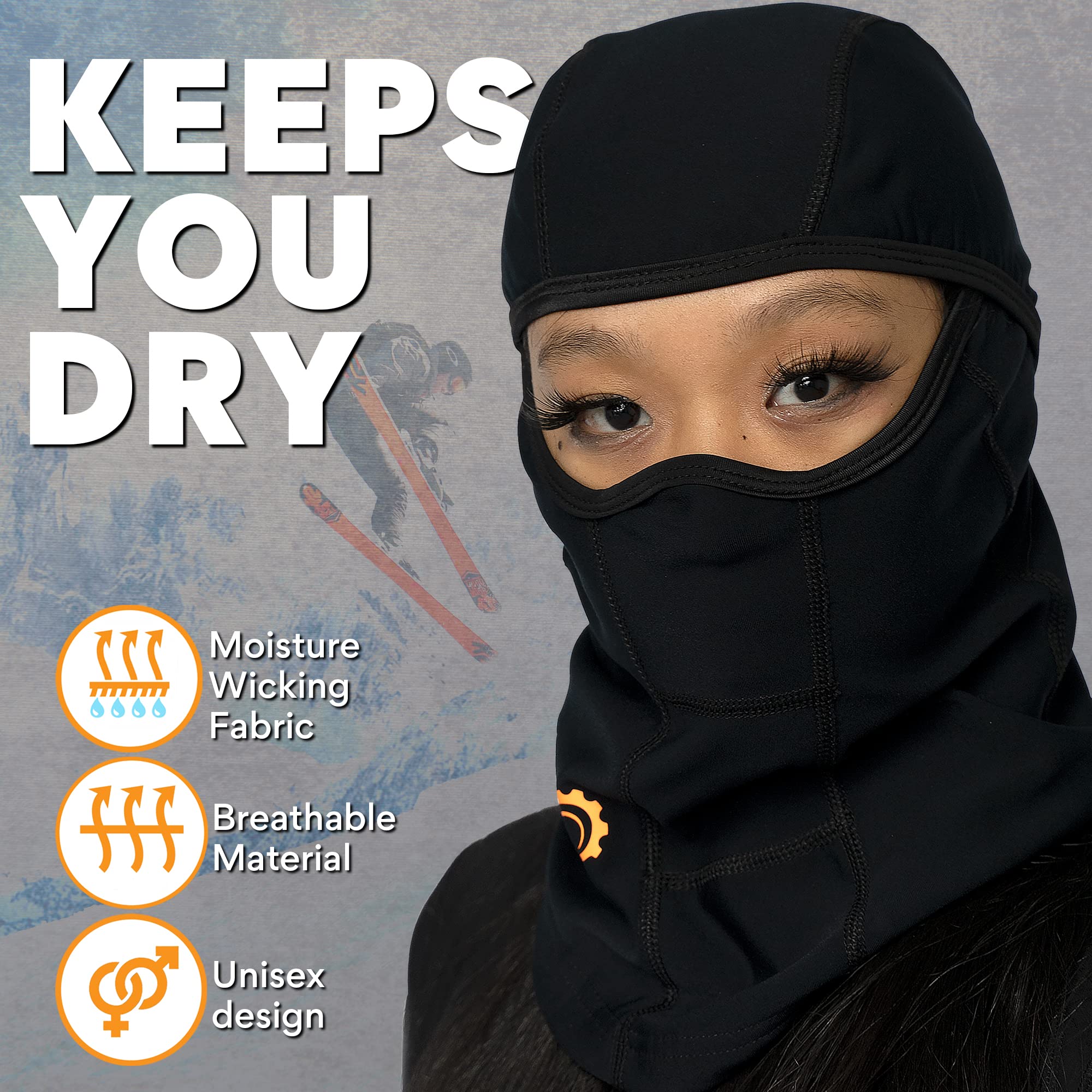 GearTOP ski mask Balaclava The only SweatWicking ski Balaclava face mask Men Need! Mens