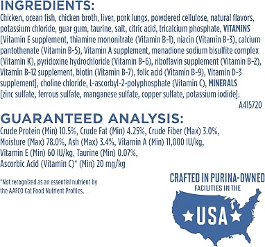 Purina ONE Grain Free, Natural Senior Pate Wet Cat Food, Vibrant Maturity 7+ Chicken & Ocean Whitefish Recipe - (12) 3 oz. Pull-Top Cans