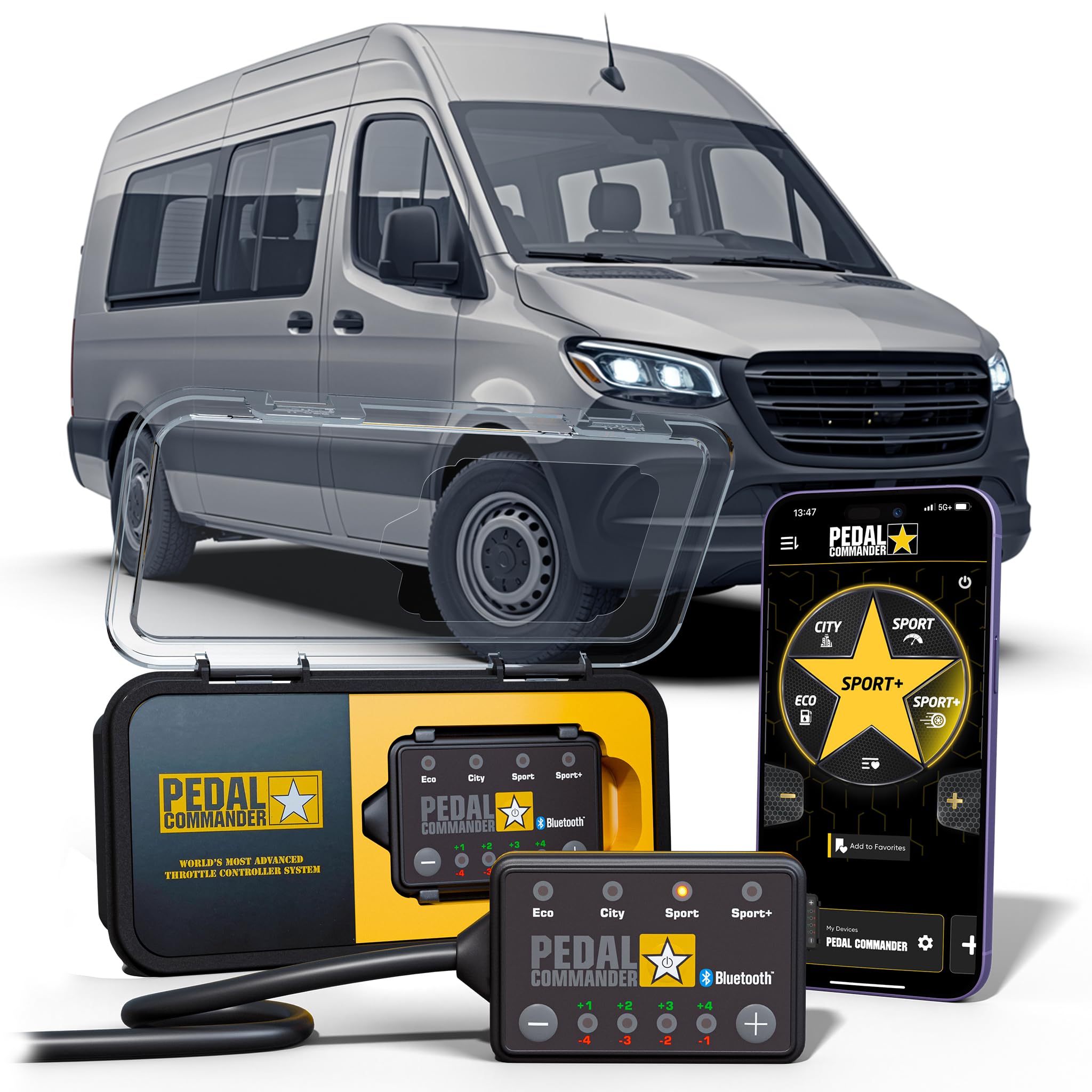 PEDAL COMMANDER for Mercedes-Benz Sprinter Van 2007-2025 Throttle Response Controller - Anti-Theft, 36 Driving Settings & App Control, Throttle