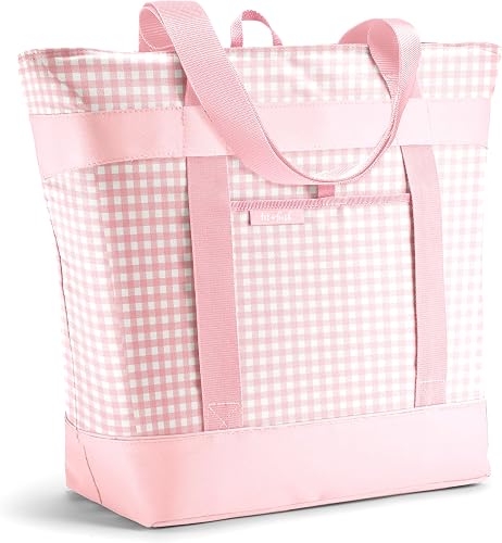 Fit & Fresh Insulated Grocery Tote Bag – Large Reusable Thermal Cooler Bag for Shopping, Food Delivery & Catering – Premium Leak Resistant Food Carrier, Foldable Soft Cooler