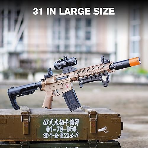 Miniatura 7 de Cuerpo automático de nailon, pistola eléctrica de espuma de 170 FPS, capacidad de disparo al aire libre, edad 18 + (ARlight-15)