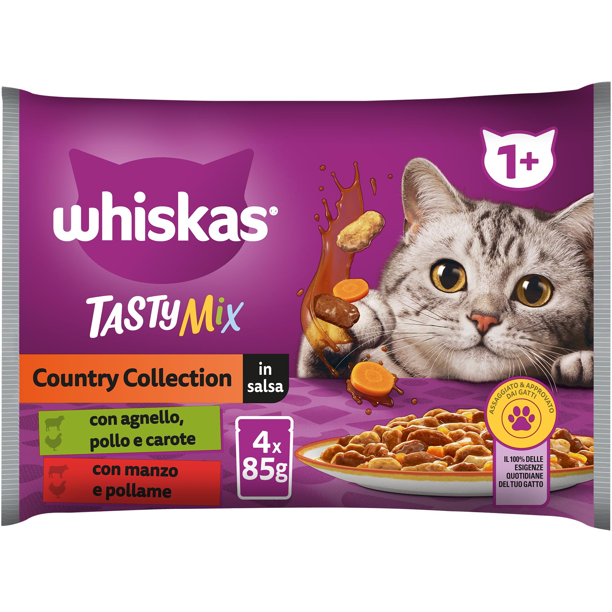 Whiskas Tasty Mix Adult Wet Cat Food Country Collection in Sauce (13x4x85g sachets)