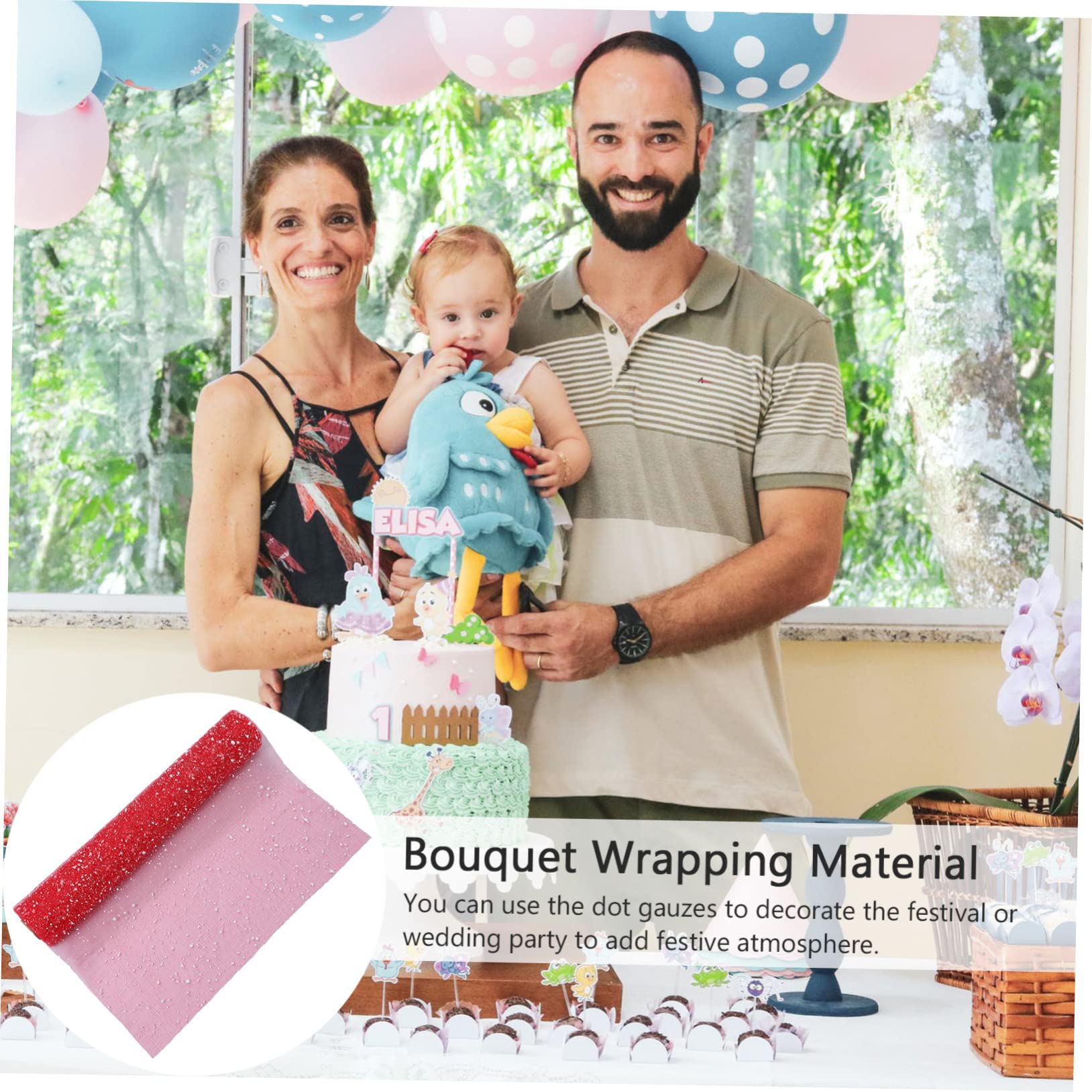 SOLUSTRE Verpackungsgaze für Floristen Verpackungsmaterial für Blumensträuße Zum Verpacken Von Partygeschenken Blumenbasteln