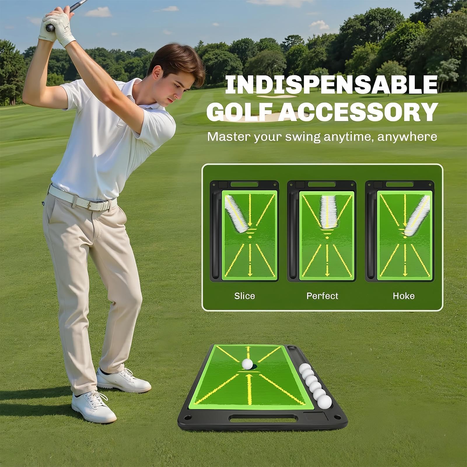Golfmatte – Golf-Trainingsmatte, Golf-Übungsmatten, synthetischer Rasen