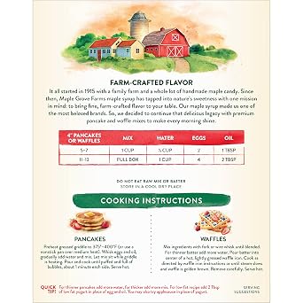 Maple Grove Farms Pancake & Waffle Mix, Sugar Free, 8.5 Ounce