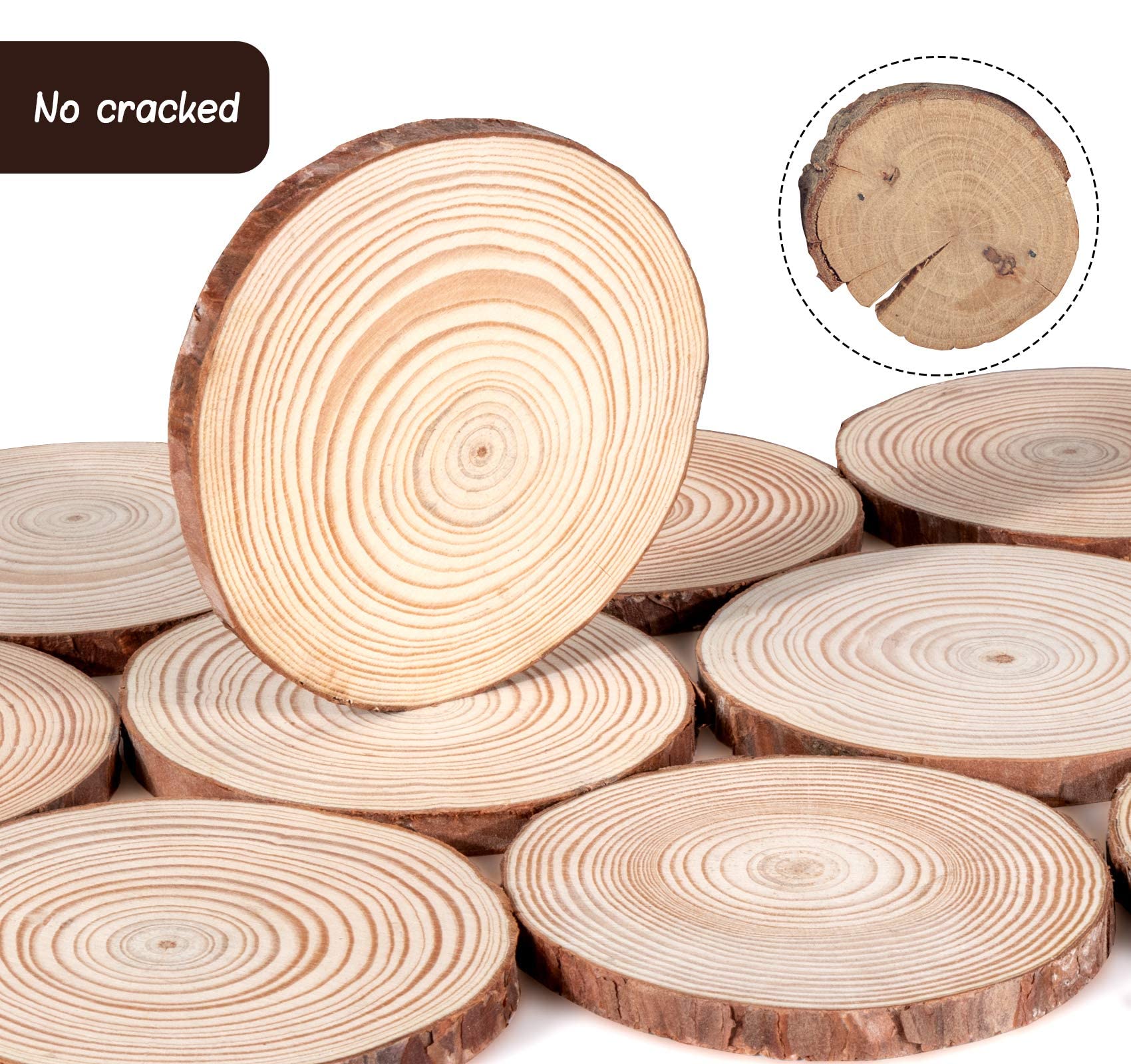 JGS ® Veelzijdige Ronde Houten Schijven voor Creatieve Doe-Het-Zelf Projecten en