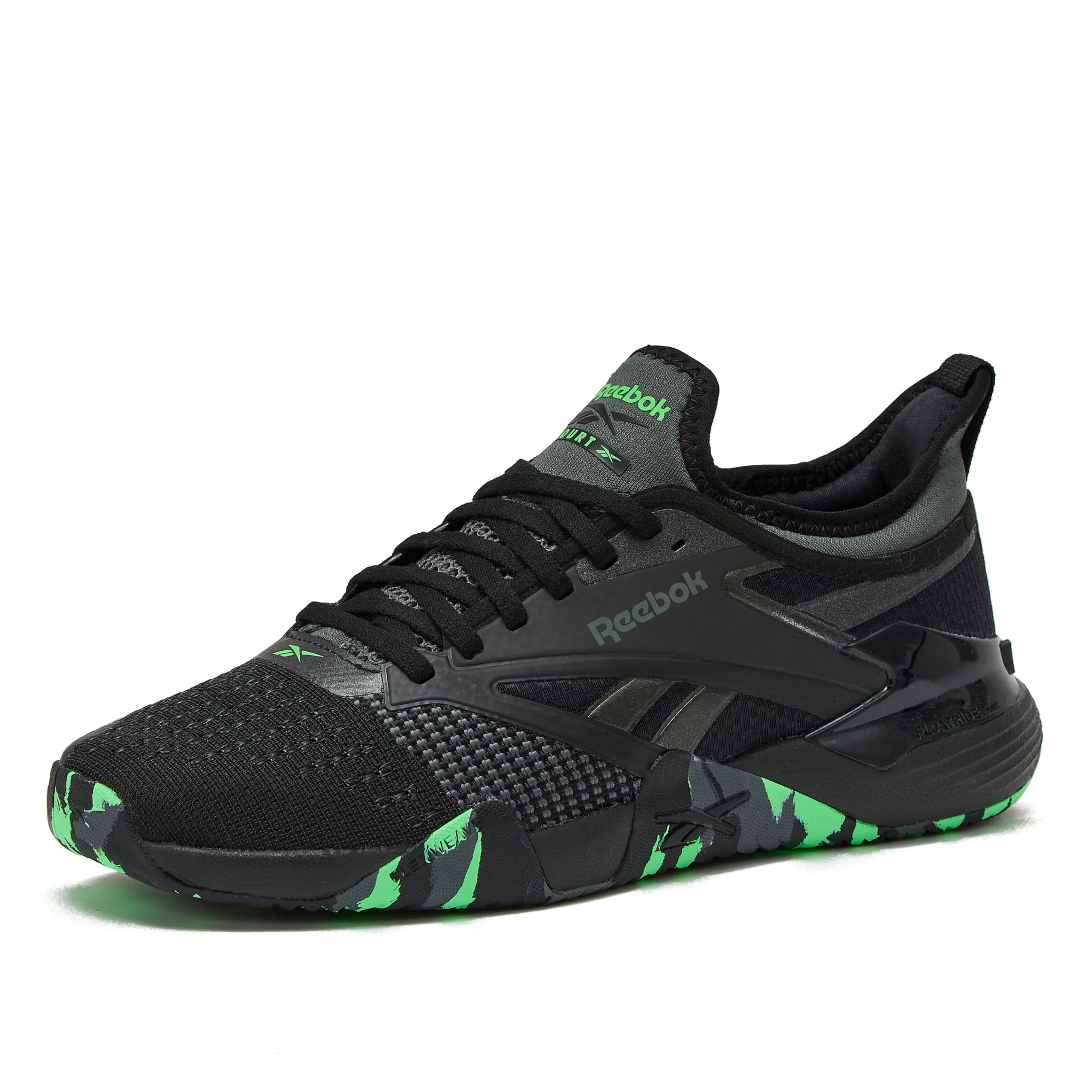 Reebok Nano Court Sport Men's Pickleball or Tennis Shoes for Men, Black/Grey 5, 10