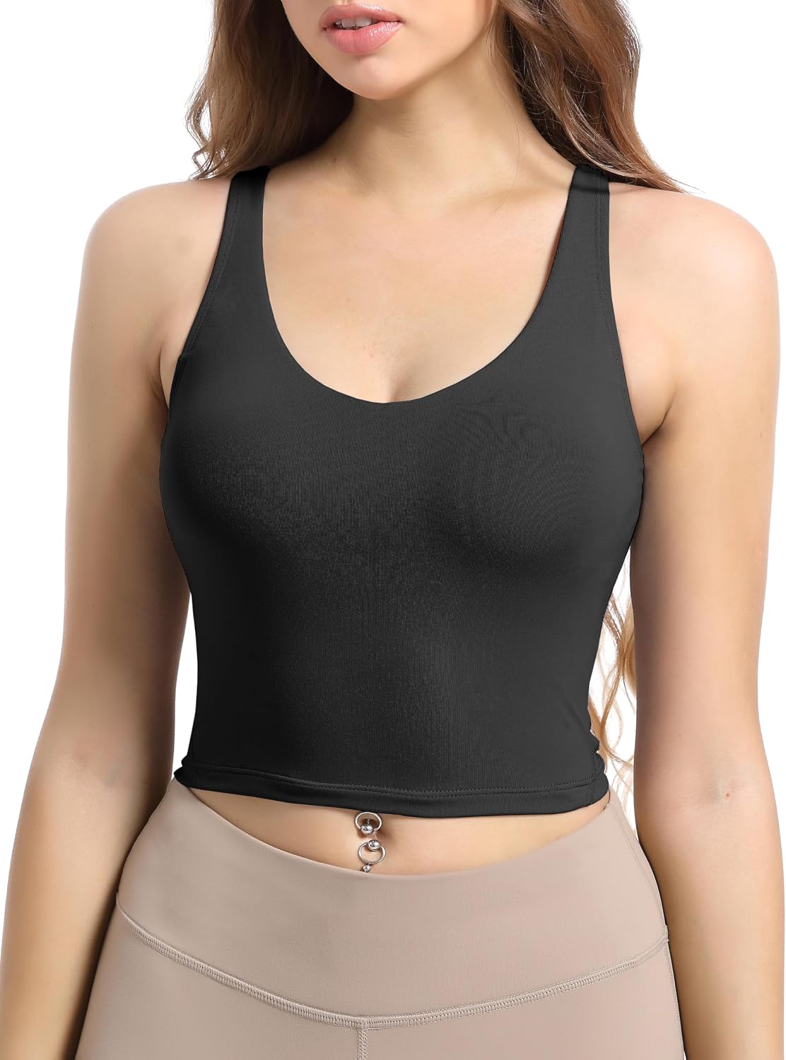 BUBBLELIME Women's Racerback Sports Bras High Impact/Medium Support Activewear Fitness Workout Yoga Tank Tops