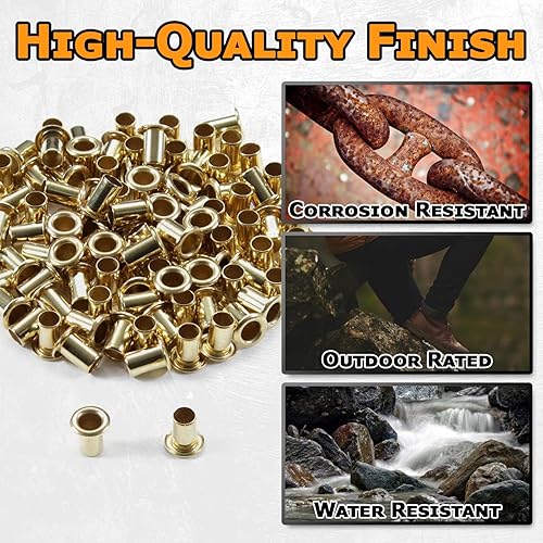 Miniatura 13 de [Paquete de 100] HolsterSmith Ojales recubiertos negros – (#6-9 de longitud) – (3/16 pulgadas de diámetro) – (fabricados en Estados Unidos) – Negro