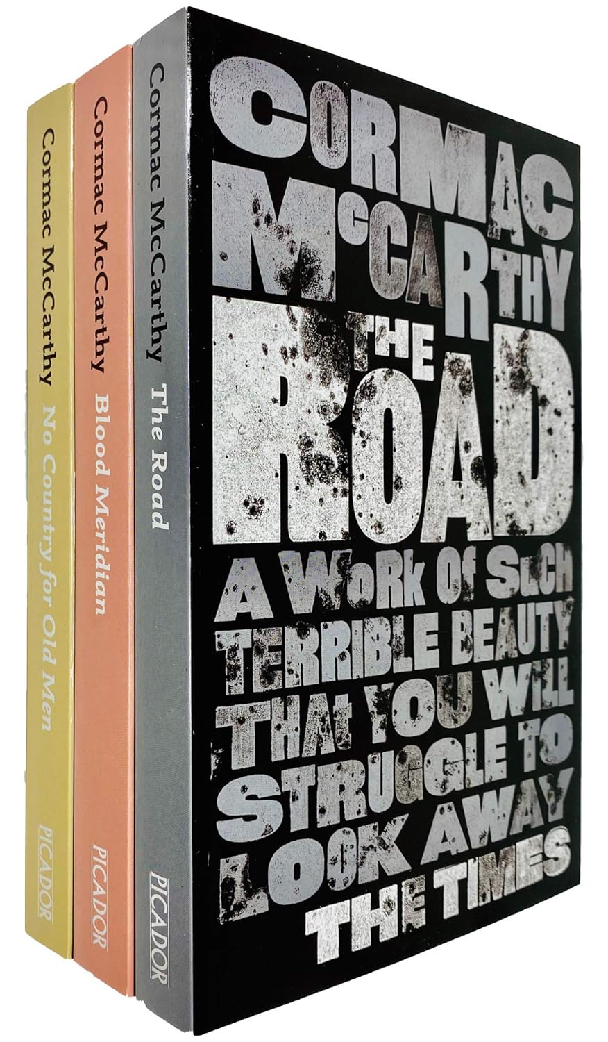 Cormac McCarthy 3 Books Collection Set (The Road, Blood Meridian & No