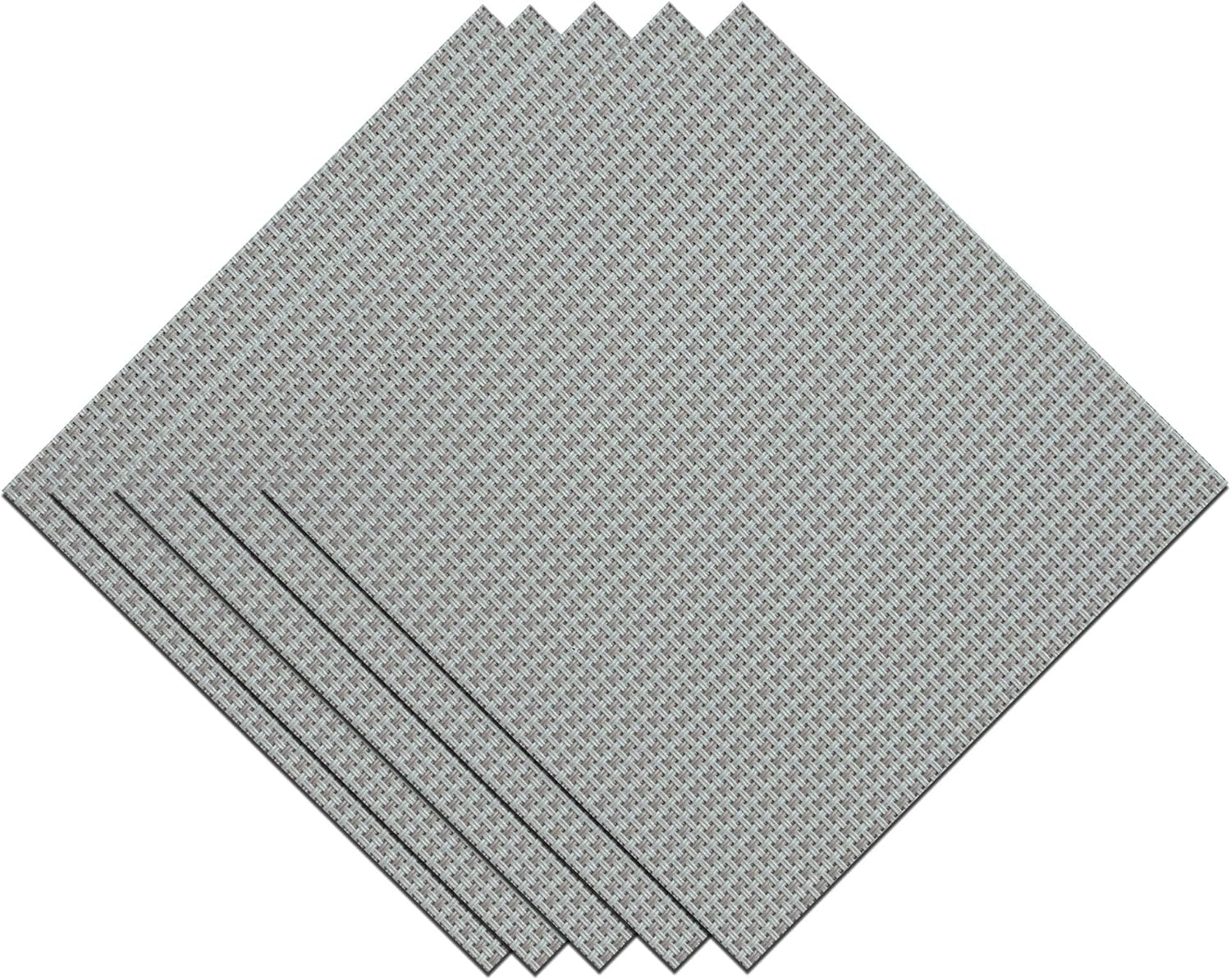 Pre-cuts 14 Count Plastic Aida Mesh Canvas Sheets, 11.8x11.8 inches, Set of 5pieces (White)