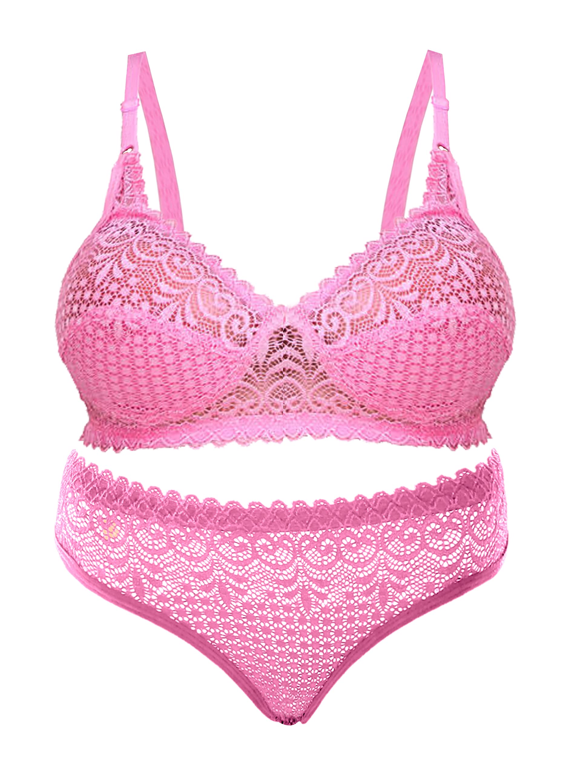 BS SALESWomen's Lace Lingerie Set for Honymoon, Bridal, Push-up Bra Panty Set and Swimwear