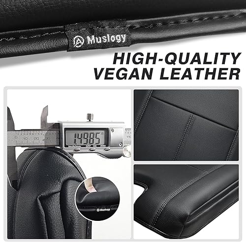 Miniatura 4 de Muslogy Funda para consola central Frontier, funda para reposabrazos de cuero vegano, accesorios interiores extra suaves, protector de tapa